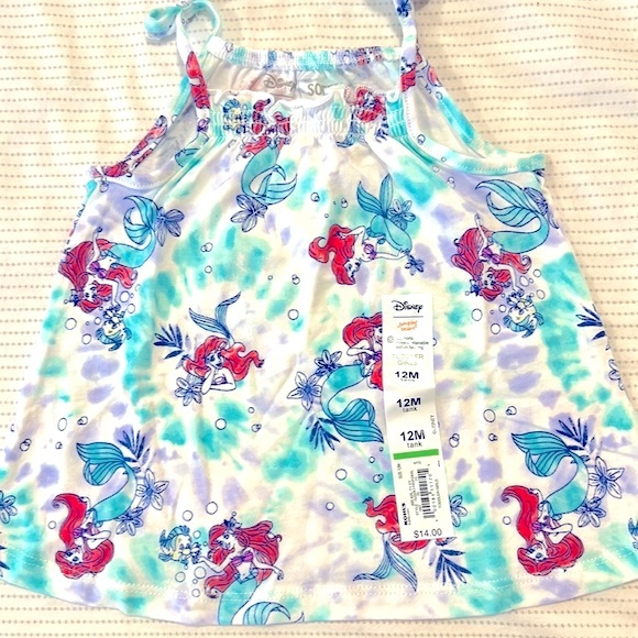 Dresses | Nwt Disneys Little Mermaid Print Dress 12 Mon | Poshmark